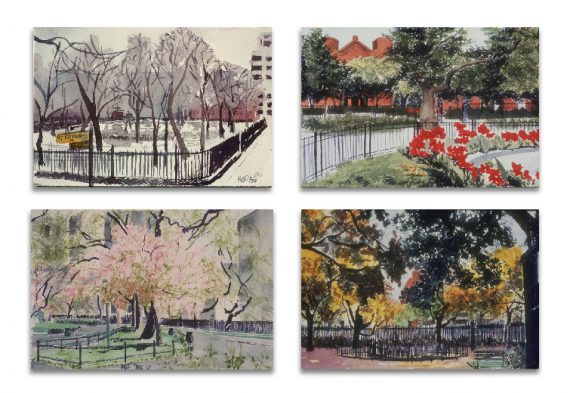 Seasonal Note Cards Stuyvesant Park Scenes